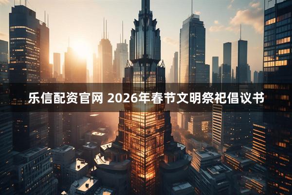 乐信配资官网 2026年春节文明祭祀倡议书